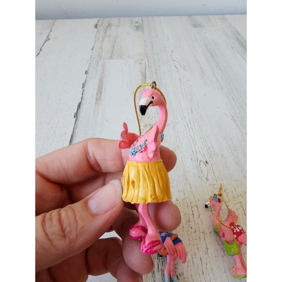 Mini flamingo bird ornament summer hula tropical - Picture 3 of 9